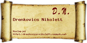 Drenkovics Nikolett névjegykártya